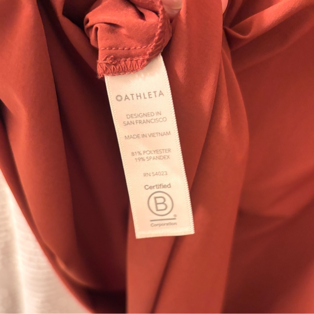 Athleta XS racer back dress. Color Terracota/brick